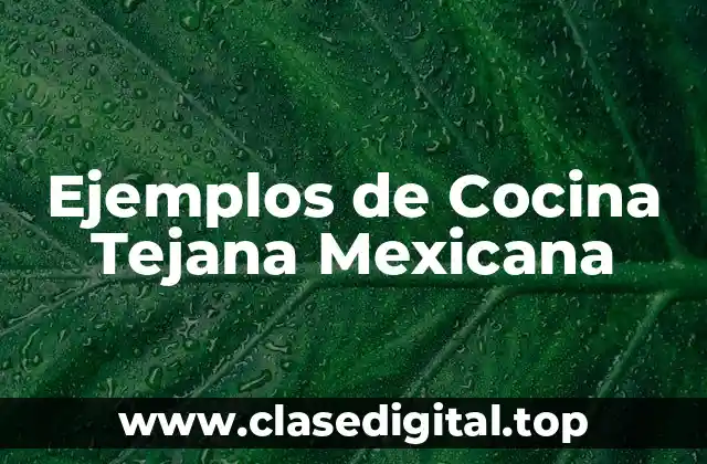 Ejemplos de Cocina Tejana Mexicana