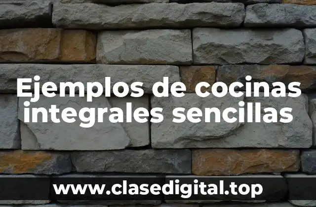 Ejemplos de cocinas integrales sencillas