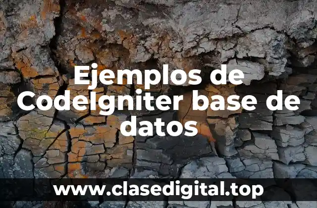 Ejemplos de CodeIgniter