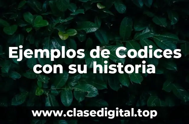 Ejemplos de Codices con su historia