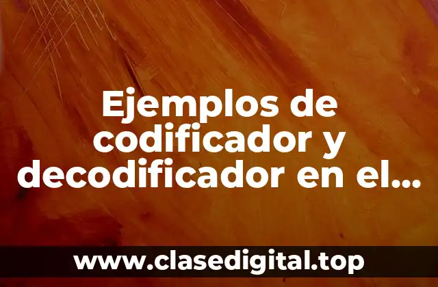 Ejemplos de codificador y decodificador en el modelo Osgood