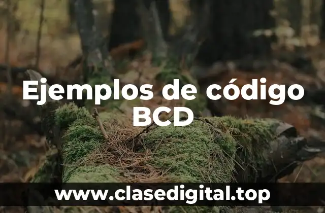 Ejemplos de código BCD