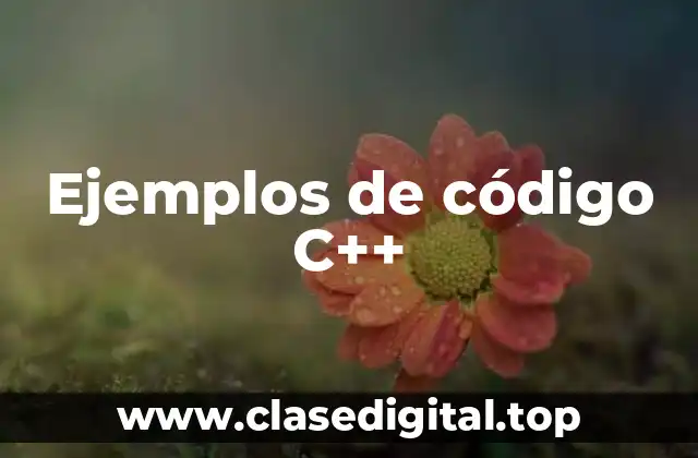 Ejemplos de código C++