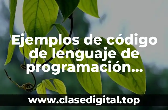 Ejemplos de código de lenguaje de programación COBOL y Significado