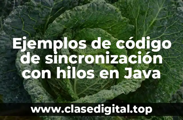 Ejemplos de código de sincronización con hilos en Java