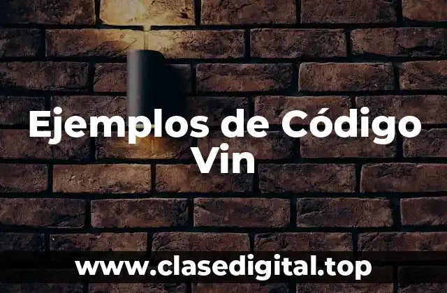 Ejemplos de Código Vin