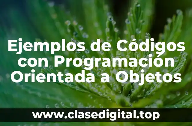 Ejemplos de Códigos con Programación Orientada a Objetos