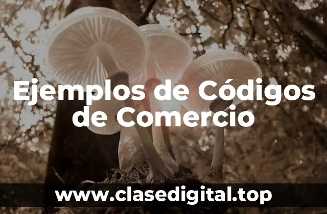 Ejemplos de Códigos de Comercio