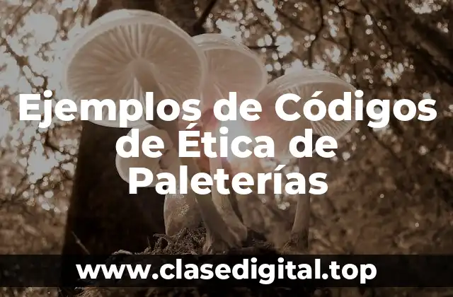 Ejemplos de Códigos de Ética de Paleterías