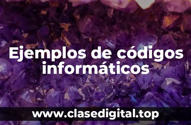 Ejemplos de códigos informáticos