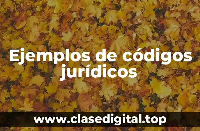Ejemplos de códigos jurídicos