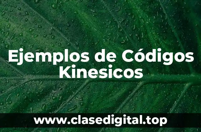 Ejemplos de Códigos Kinesicos