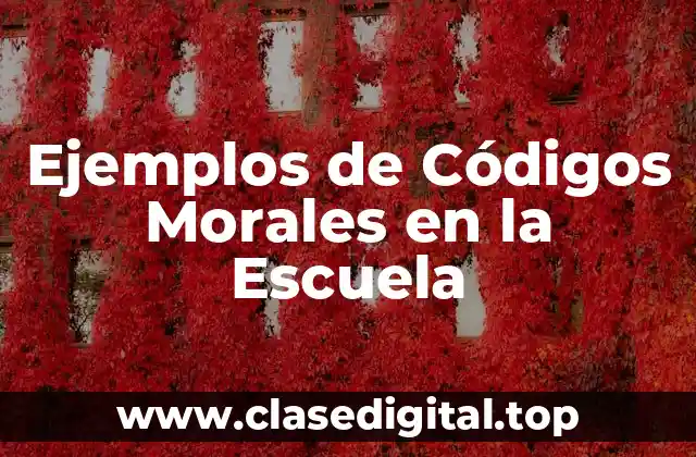 Ejemplos de Códigos Morales en la Escuela