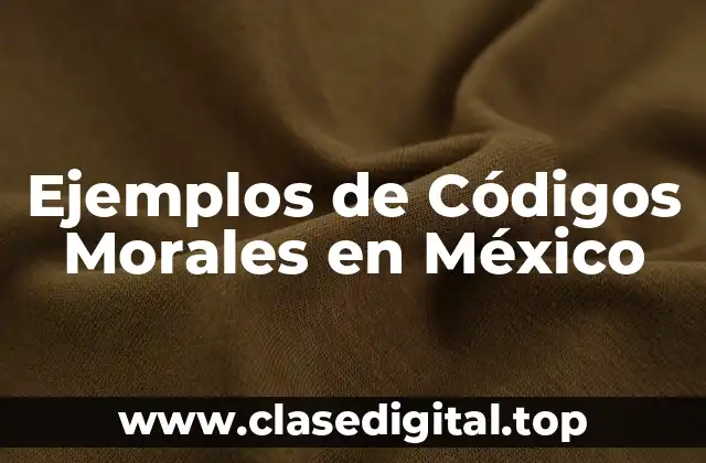 Ejemplos de Códigos Morales en México