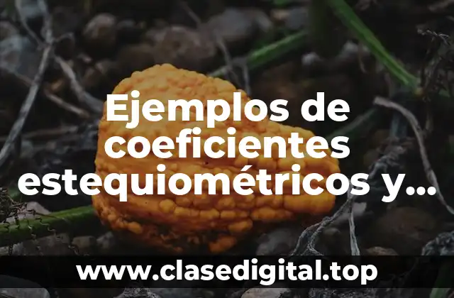 Ejemplos de coeficientes estequiométricos y Significado