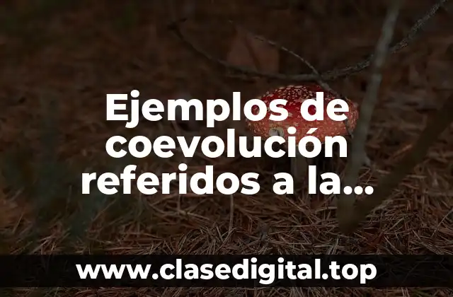 Ejemplos de coevolución referidos a la polinización