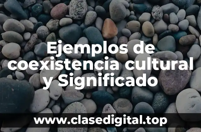 Ejemplos de coexistencia cultural y Significado