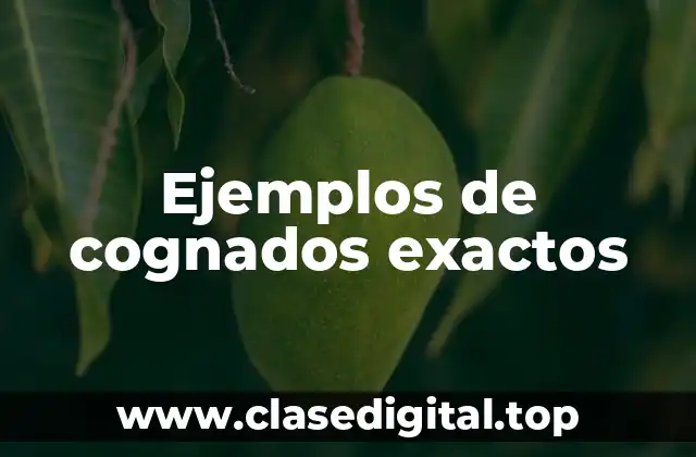 Ejemplos de cognados exactos