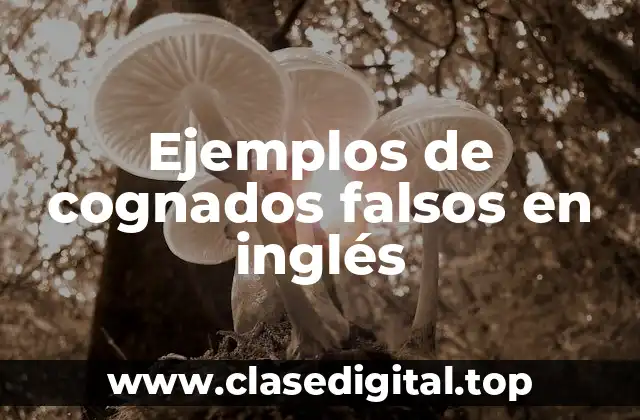Ejemplos de cognados falsos en inglés