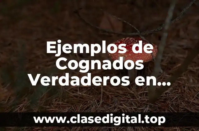 Ejemplos de Cognados Verdaderos en Inglés y Español