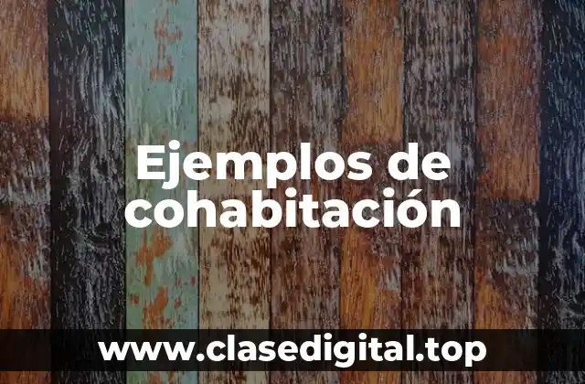 Ejemplos de cohabitación