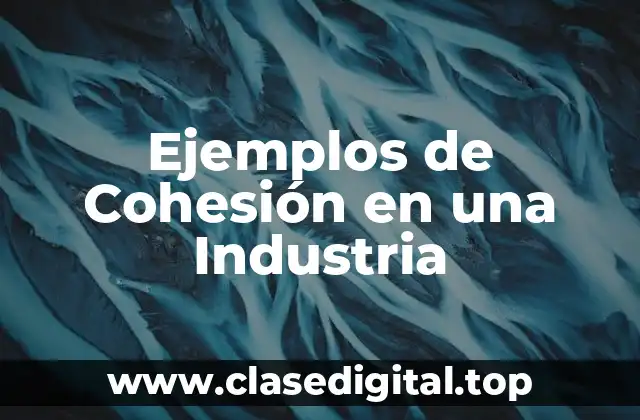 Ejemplos de Cohesión en una Industria