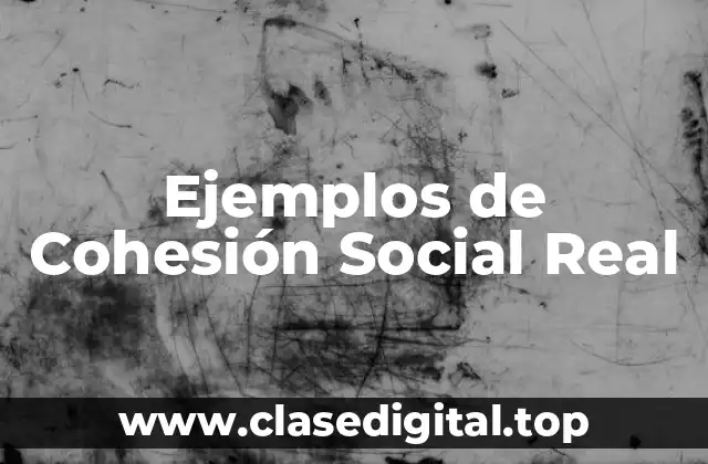 Ejemplos de Cohesión Social Real
