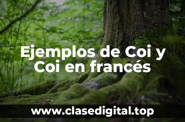 Ejemplos de Coi y Coi en francés
