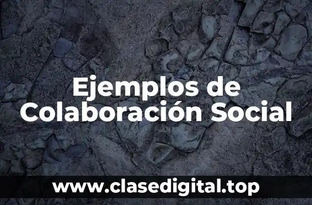 Ejemplos de Colaboración Social