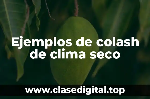Ejemplos de colash de clima seco