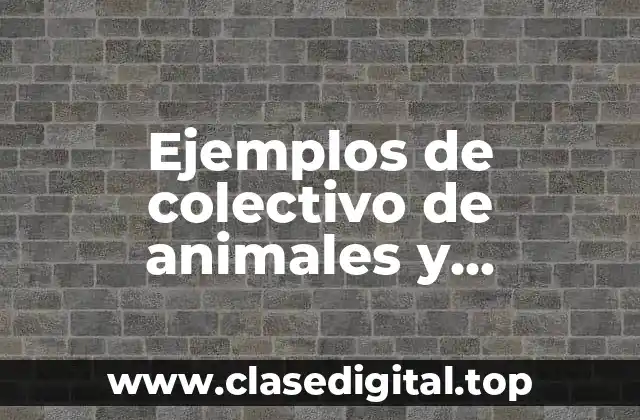 Ejemplos de colectivo de animales y Significado