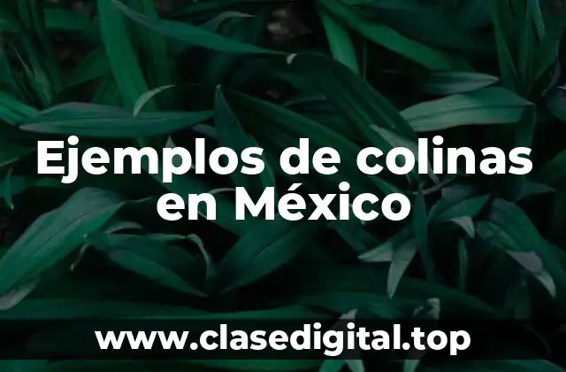 Ejemplos de colinas en México