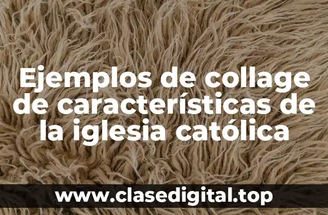 Ejemplos de collage de características de la iglesia católica