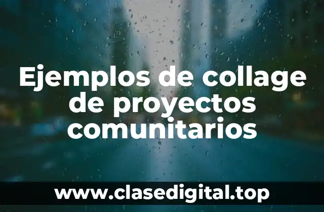 Ejemplos de collage de proyectos comunitarios