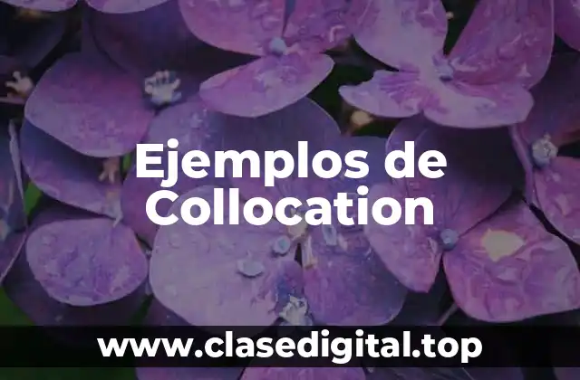 Ejemplos de Collocation