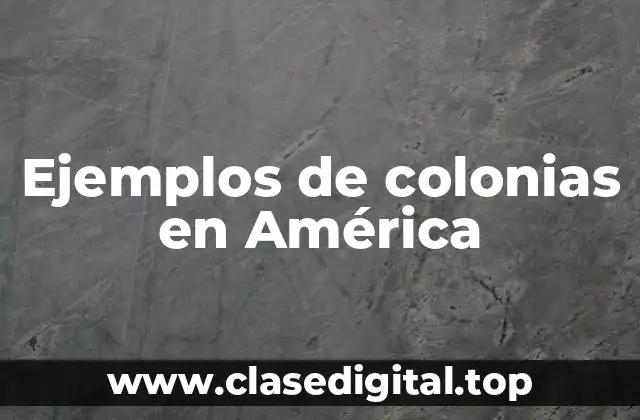 Ejemplos de colonias en América