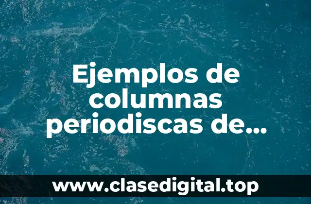 Ejemplos de columnas periodiscas de movimientos corporales