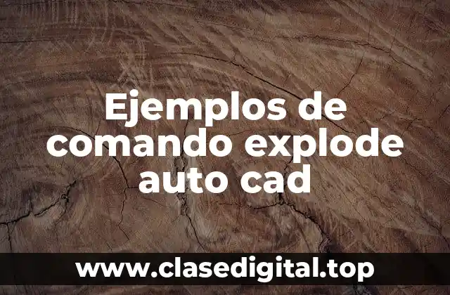 Ejemplos de comando explode auto cad