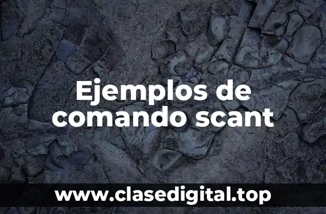 Ejemplos de comando scant