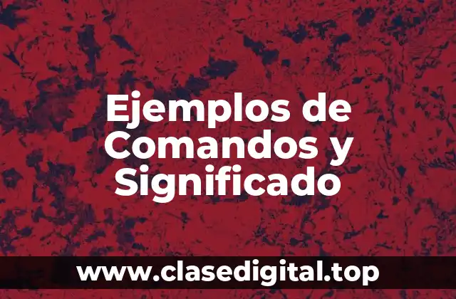 Ejemplos de Comandos y Significado