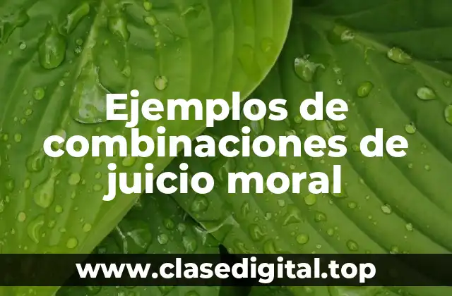 Ejemplos de combinaciones de juicio moral
