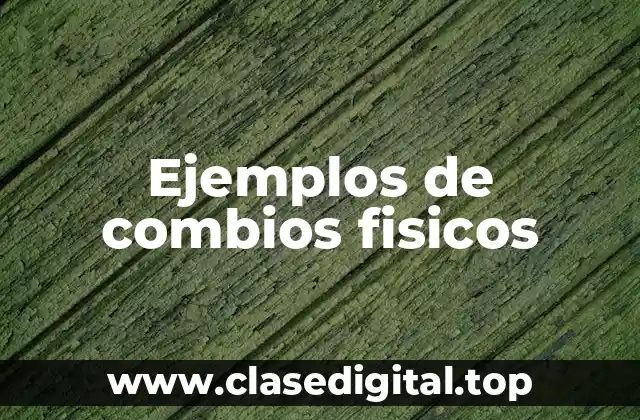 Ejemplos de combios fisicos