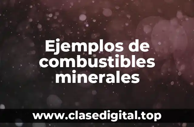Ejemplos de combustibles minerales