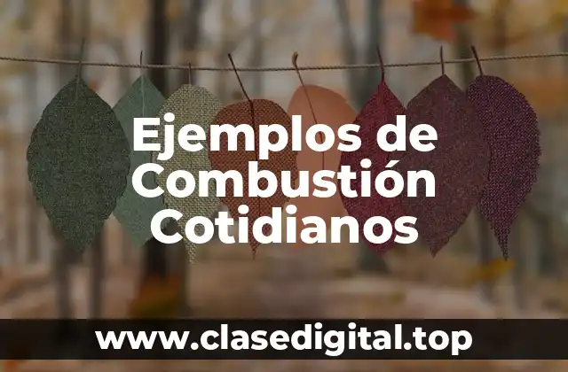 Ejemplos de Combustión Cotidianos