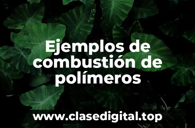 Ejemplos de combustión de polímeros