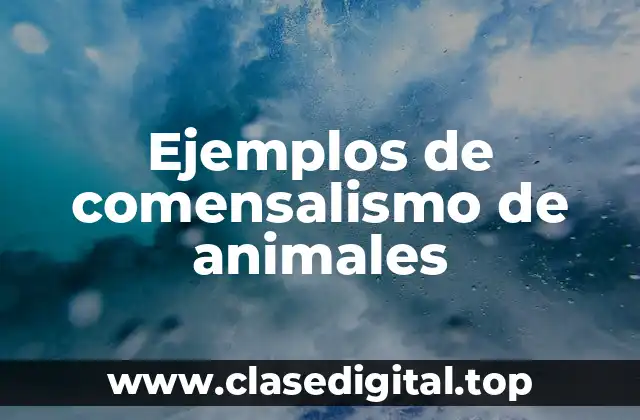 Ejemplos de comensalismo de animales