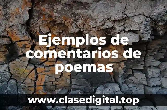 Ejemplos de comentarios de poemas