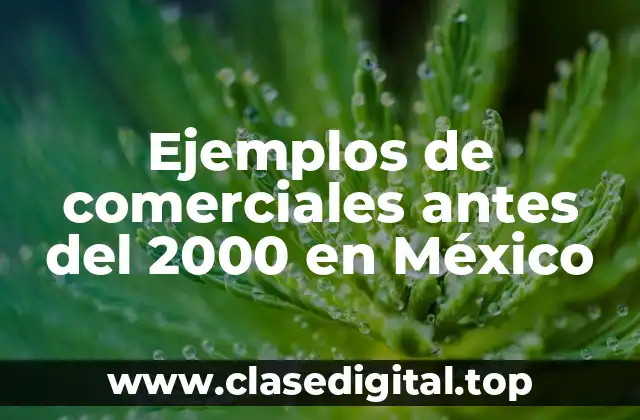 Ejemplos de comerciales antes del 2000 en México