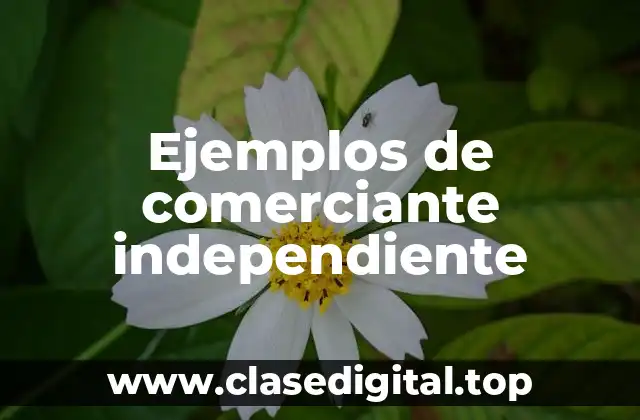 Ejemplos de comerciante independiente