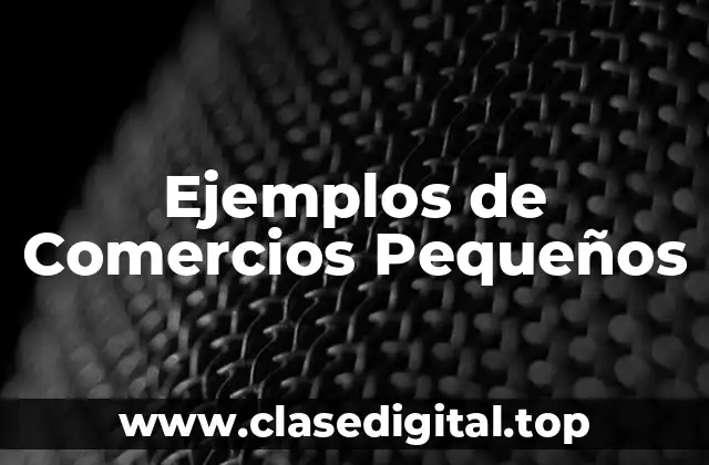 Ejemplos de Comercios Pequeños